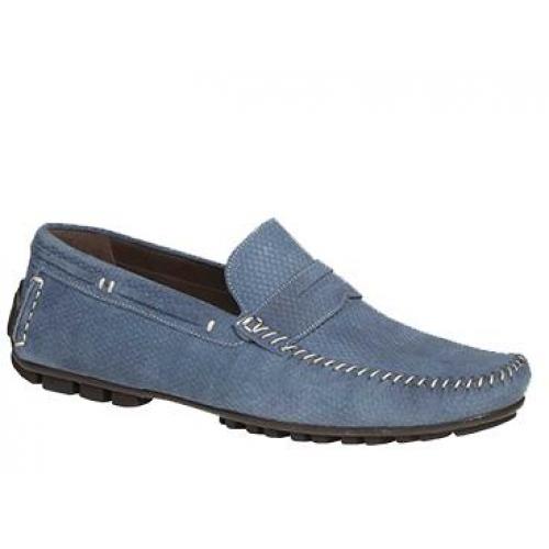 Bacco Bucci "Mirna" Jeans Genuine Rustic Suede Moccasin Loafer Shoes